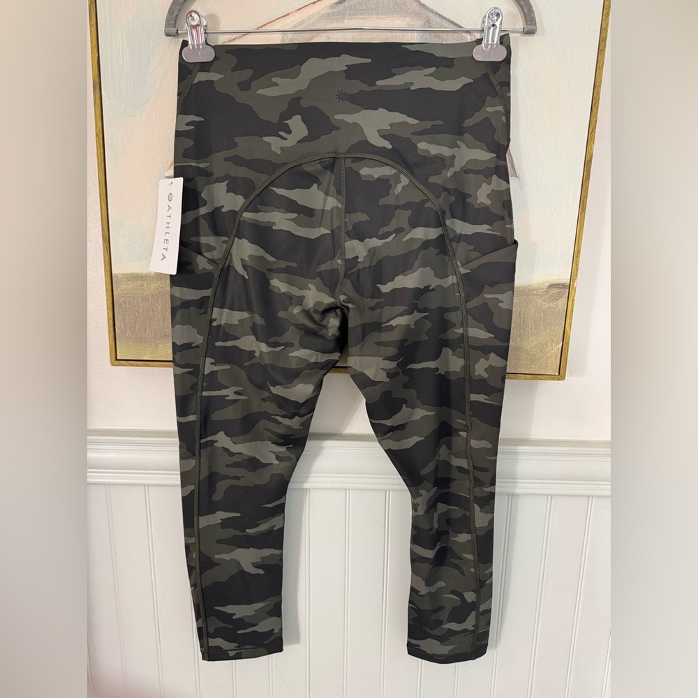 Athleta Ultimate Camo Olive Elation Ultra High Rise 7/8 Leggings NWT Size 1X - Picture 6 of 6